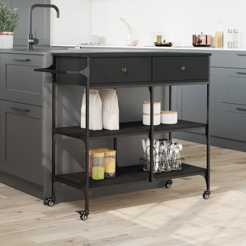 Carrello Da Cucina 105X42X95 Cm In Legno Multistrato