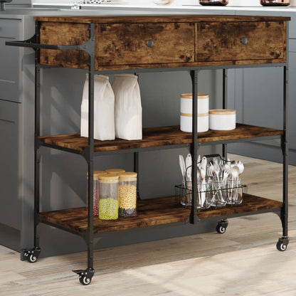 Carrello Da Cucina 105X42X95 Cm In Legno Multistrato