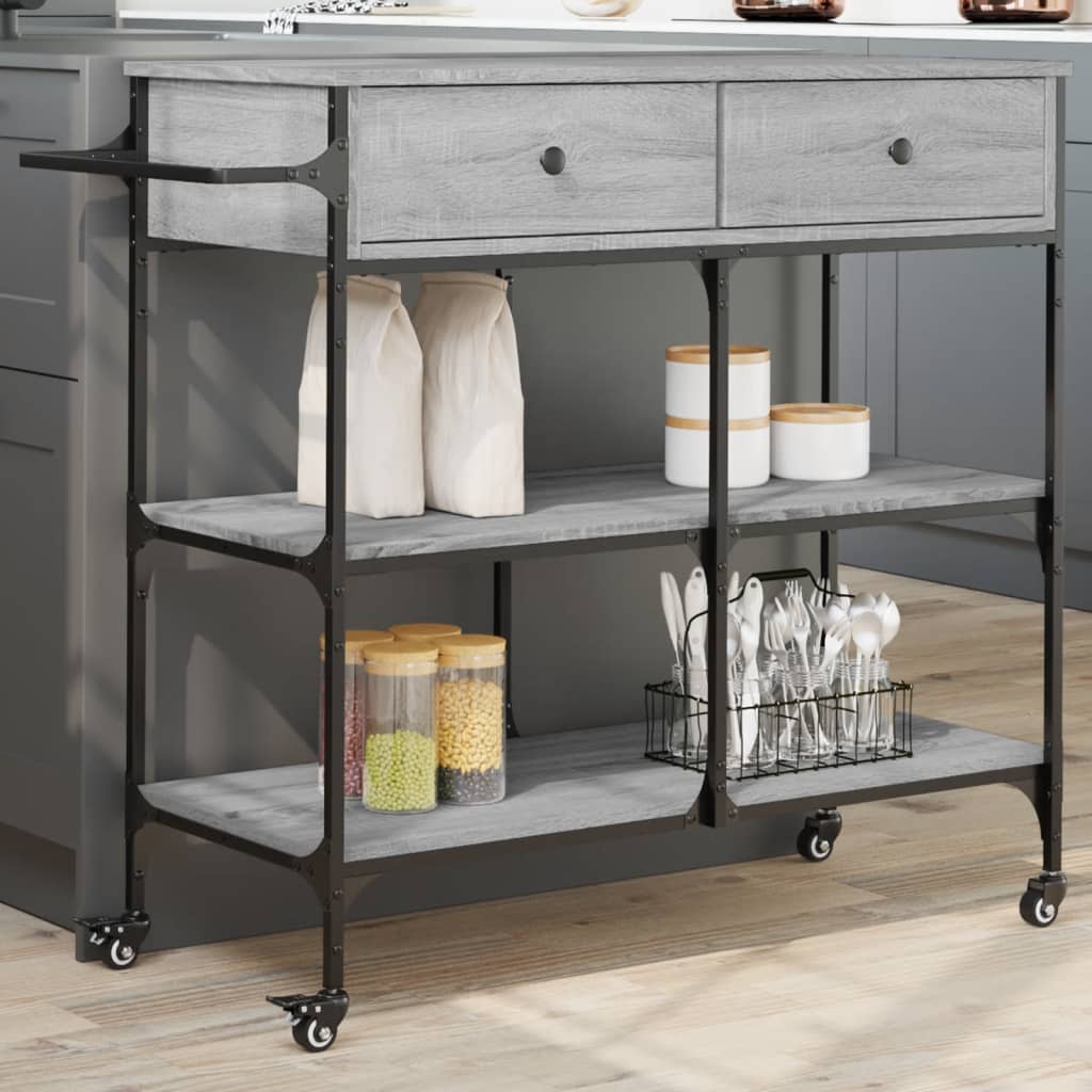 Carrello Da Cucina 105X42X95 Cm In Legno Multistrato