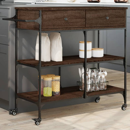 Carrello Da Cucina 105X42X95 Cm In Legno Multistrato
