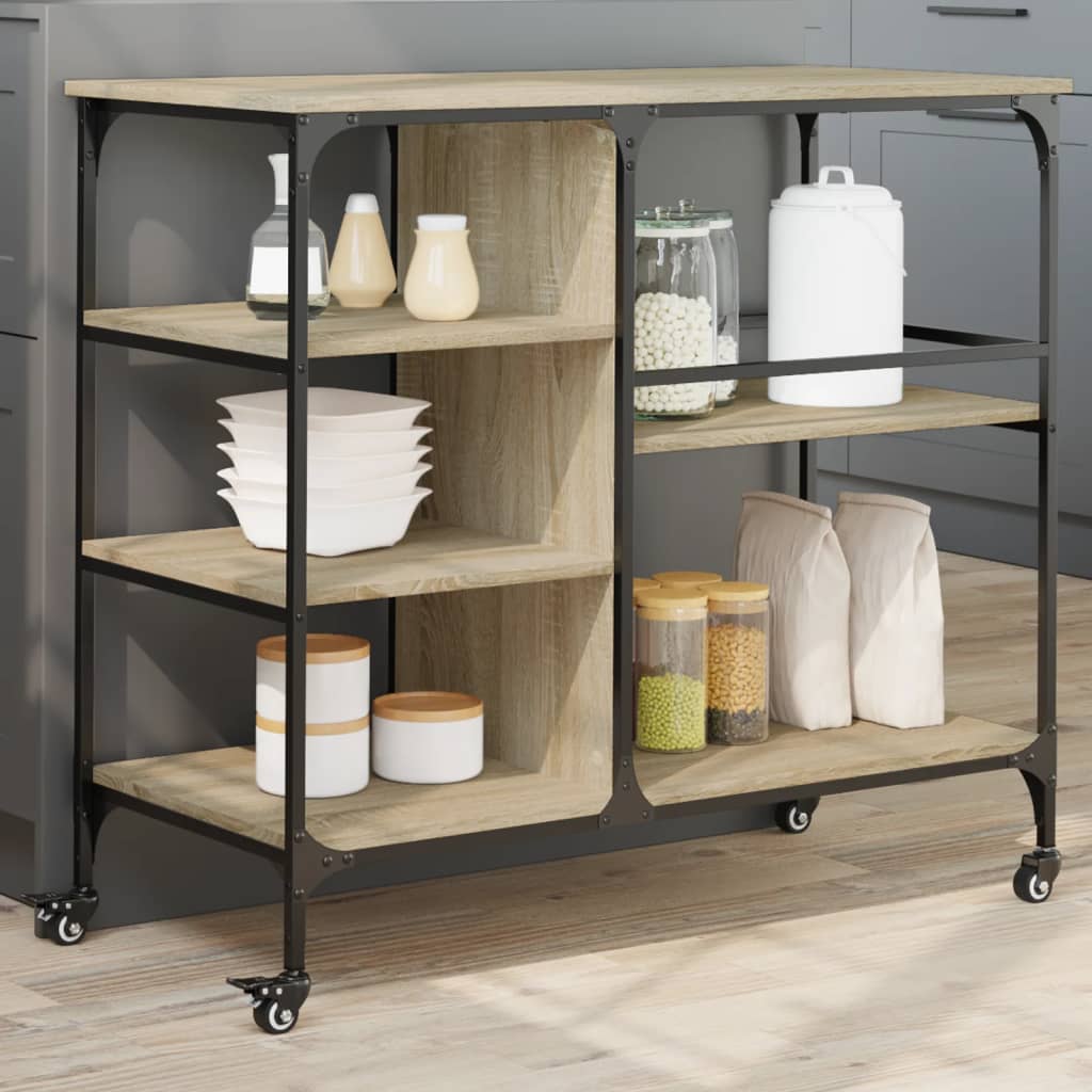 Carrello Da Cucina 100X45X89,5 Cm Legno Multistrato
