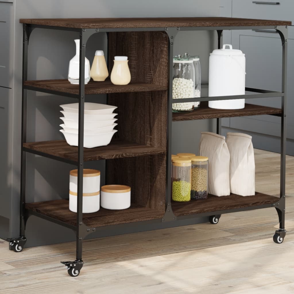Carrello Da Cucina 100X45X89,5 Cm Legno Multistrato
