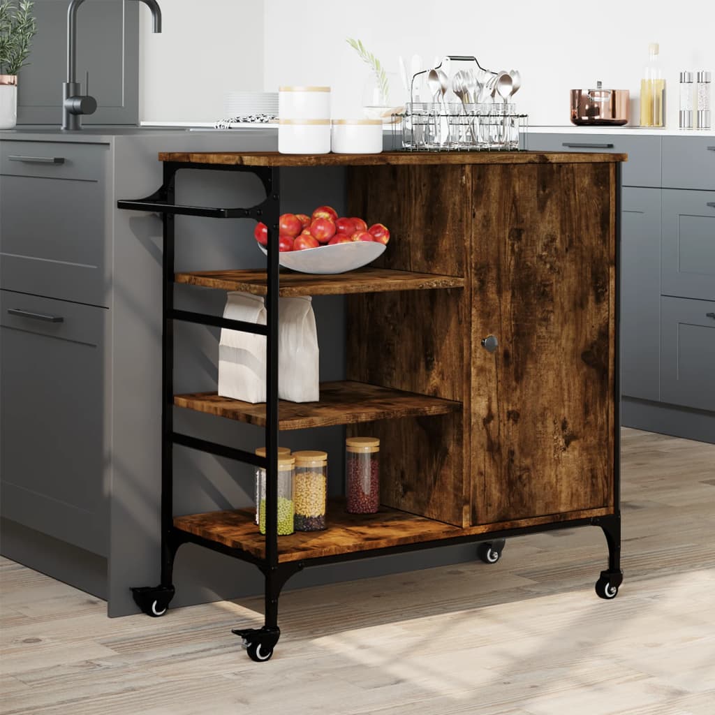 Carrello Cucina 87,5X38,5X84,5 Cm Legno Multistrato
