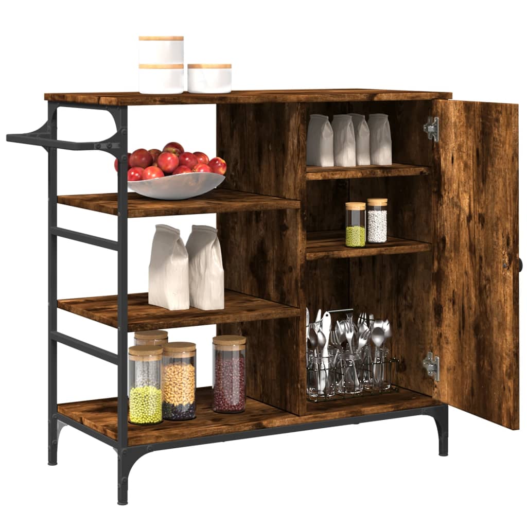 Carrello Cucina 87,5X38,5X84,5 Cm Legno Multistrato