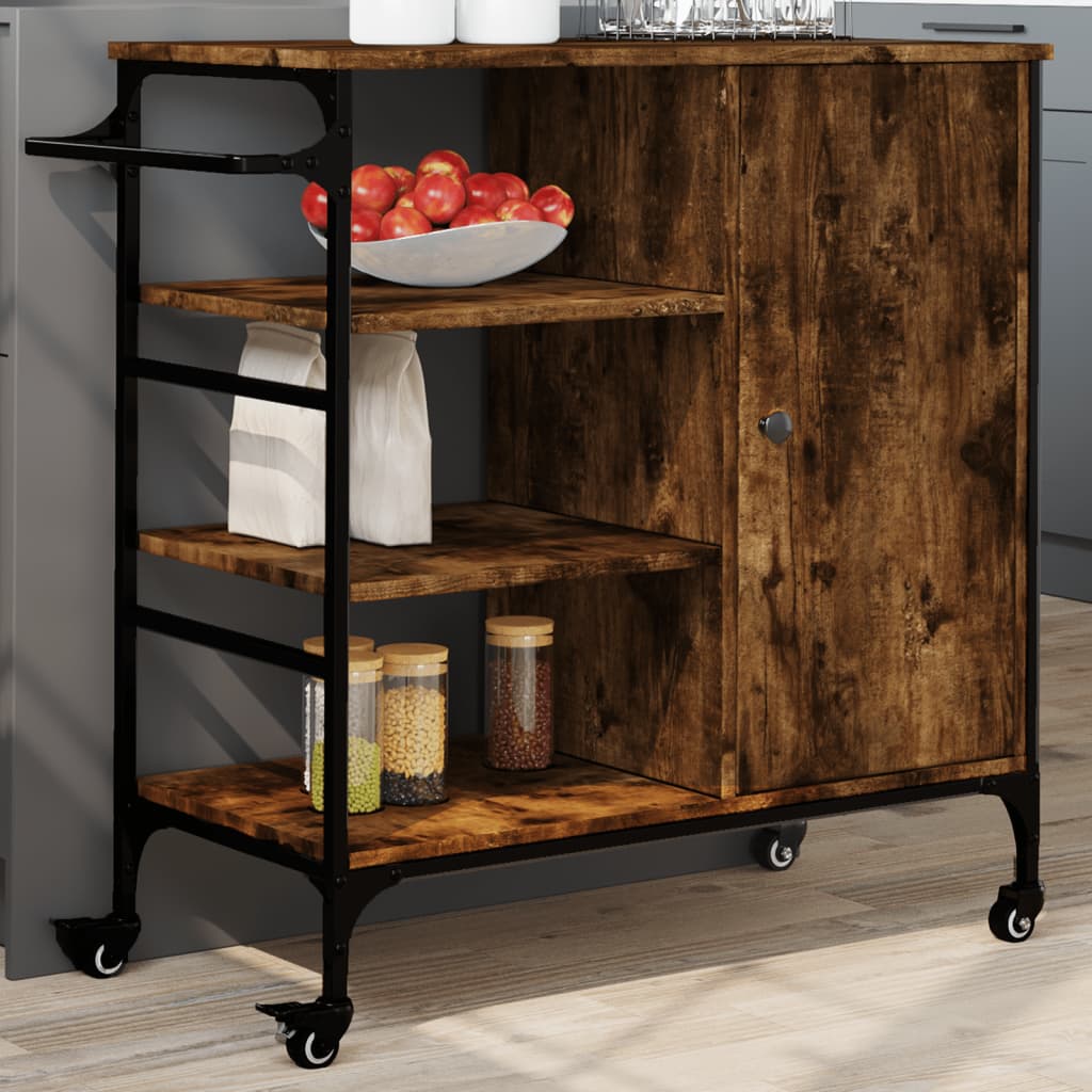 Carrello Cucina 87,5X38,5X84,5 Cm Legno Multistrato
