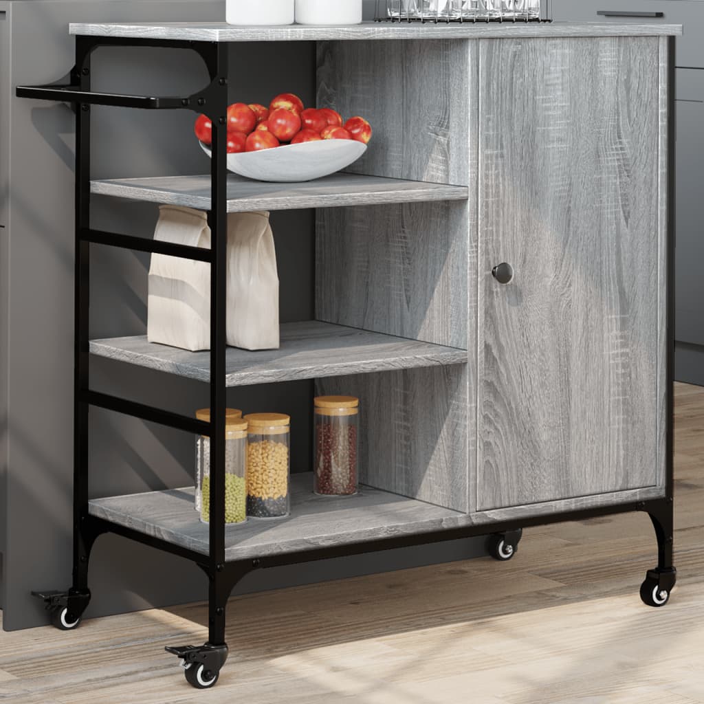 Carrello Cucina 87,5X38,5X84,5 Cm Legno Multistrato