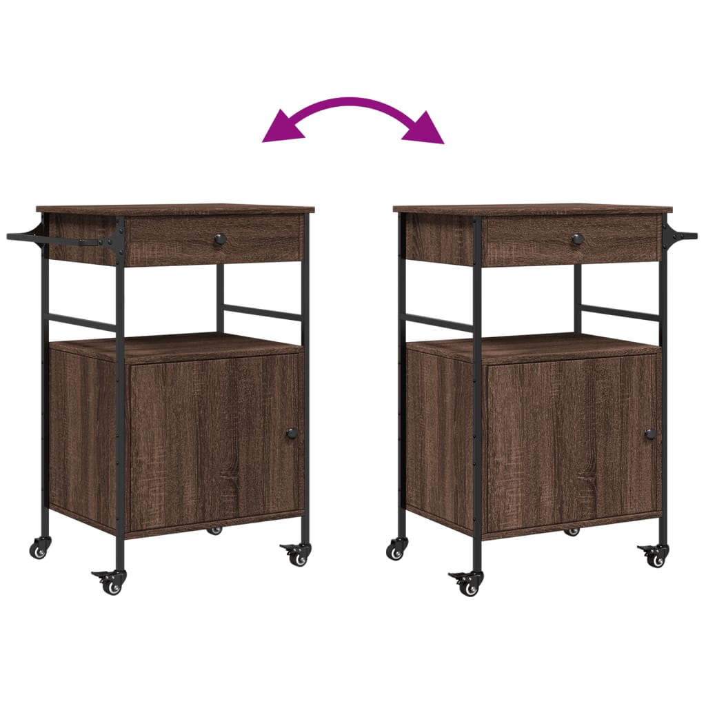 Carrello Cucina 56X43X89,5 Cm Legno Multistrato