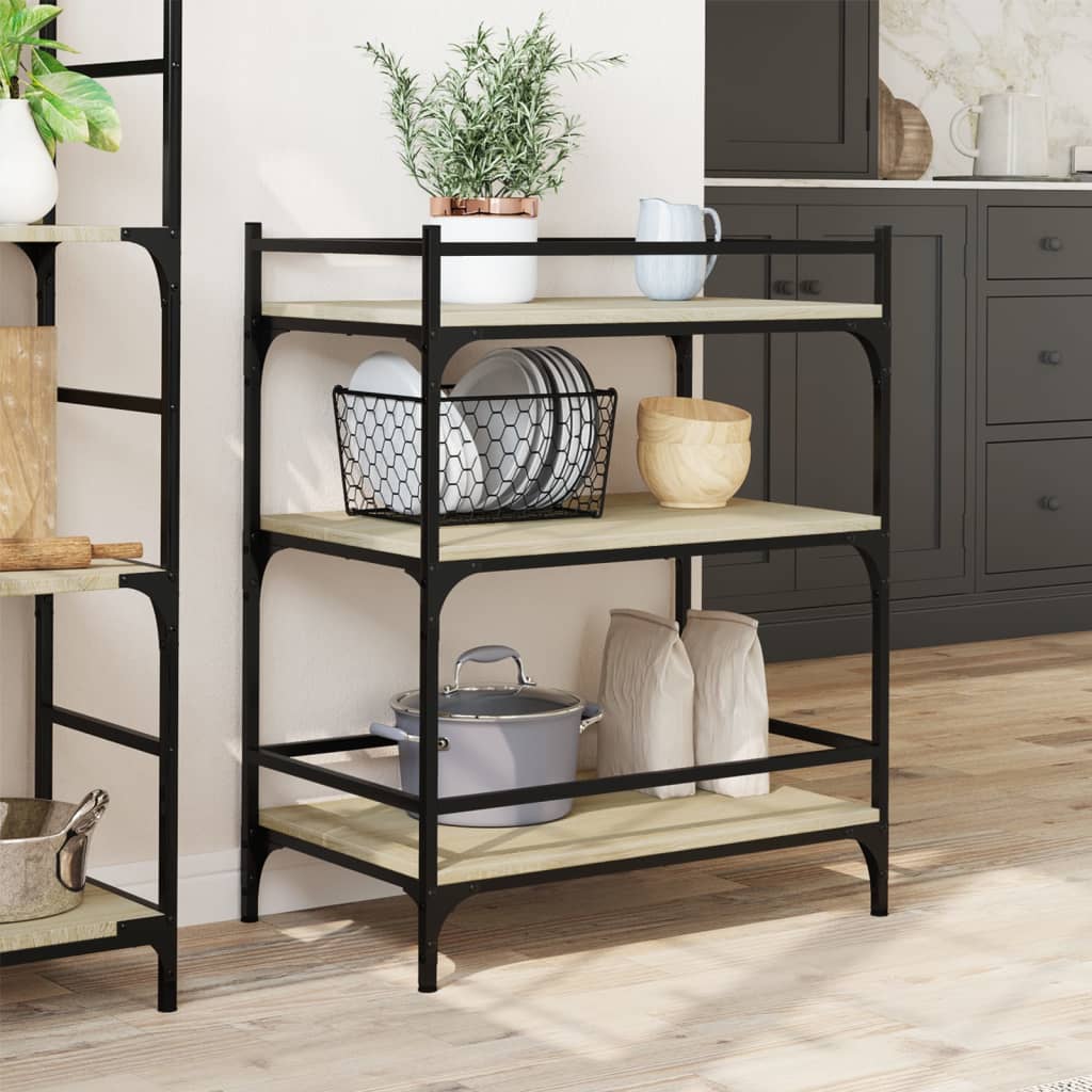 Carrello Da Cucina 65X40X86,5Cm Legno Multistrato
