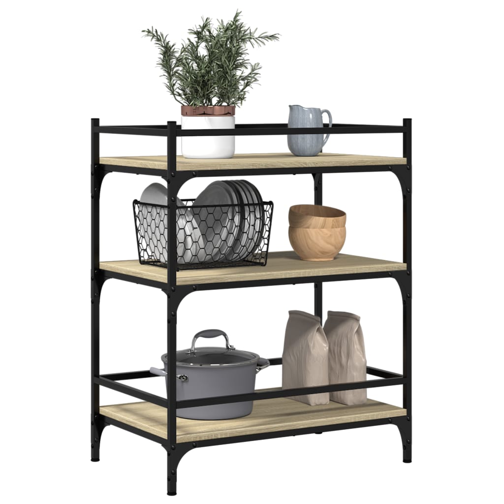 Carrello Da Cucina 65X40X86,5Cm Legno Multistrato