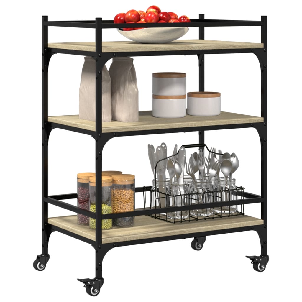 Carrello Da Cucina 65X40X86,5Cm Legno Multistrato
