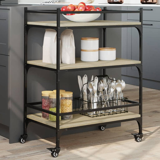 Carrello Da Cucina 65X40X86,5Cm Legno Multistrato