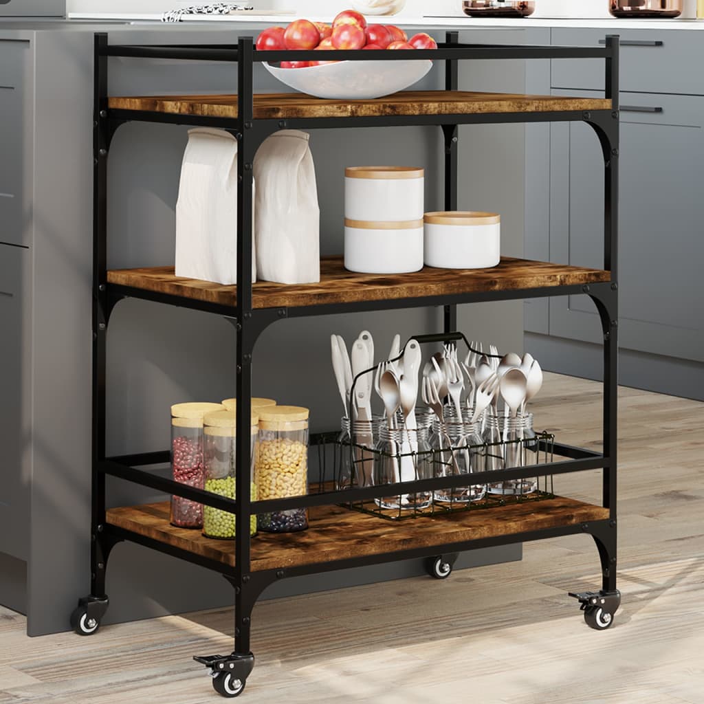 Carrello Da Cucina 65X40X86,5Cm Legno Multistrato