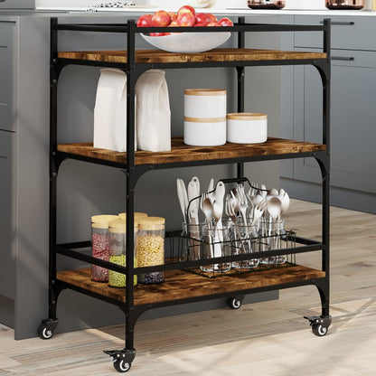Carrello Da Cucina 65X40X86,5Cm Legno Multistrato