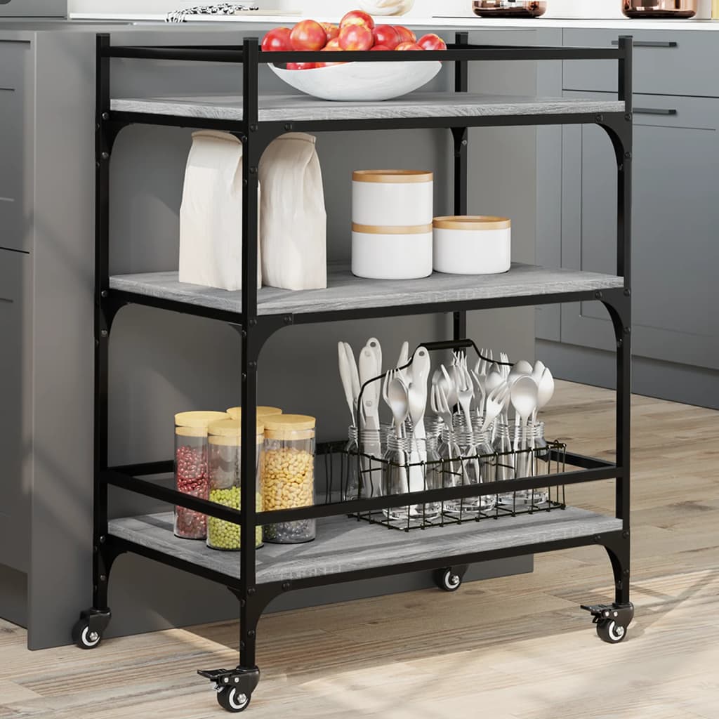 Carrello Da Cucina 65X40X86,5Cm Legno Multistrato
