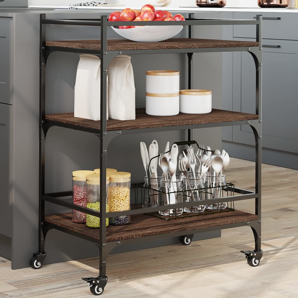 Carrello Da Cucina 65X40X86,5Cm Legno Multistrato