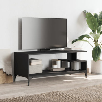Mobile Tv 102X40X41Cm Legno E Acciaio Verniciato A Polvere