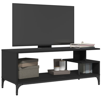 Mobile Tv 102X40X41Cm Legno E Acciaio Verniciato A Polvere