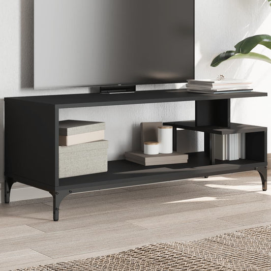 Mobile Tv 102X40X41Cm Legno E Acciaio Verniciato A Polvere