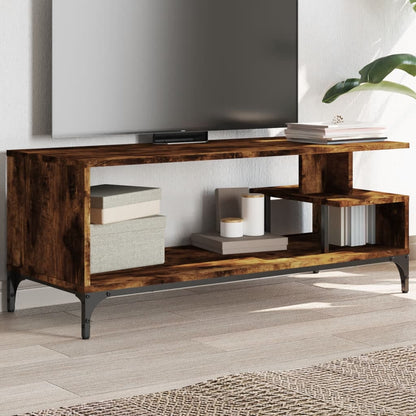 Mobile Tv 102X40X41Cm Legno E Acciaio Verniciato A Polvere