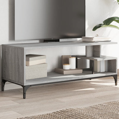 Mobile Tv 102X40X41Cm Legno E Acciaio Verniciato A Polvere