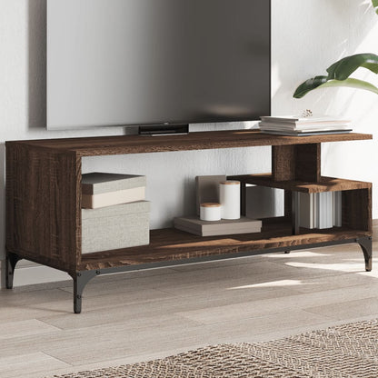 Mobile Tv 102X40X41Cm Legno E Acciaio Verniciato A Polvere