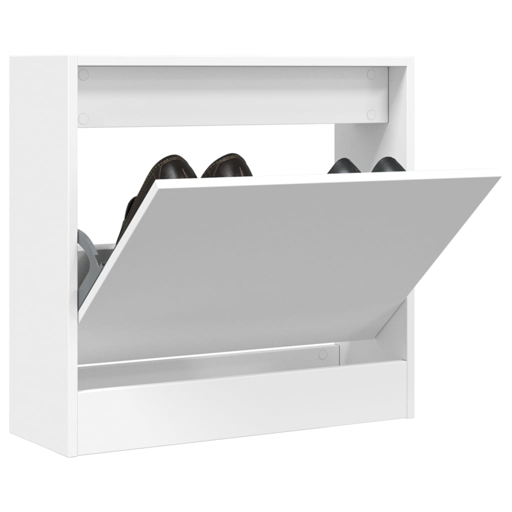 Scarpiera Bianca In Legno Multistrato Bianco