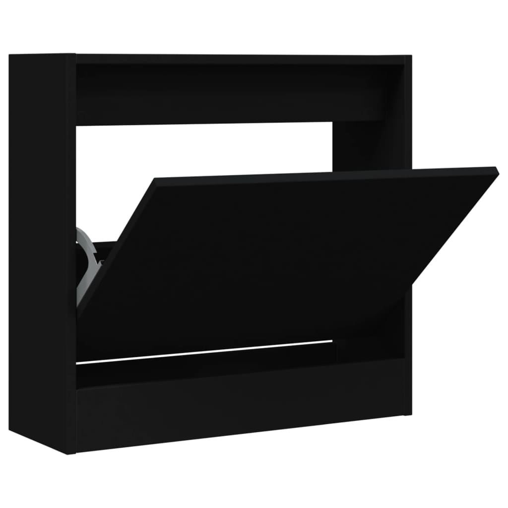 Scarpiera Nera In Legno Multistrato Nero