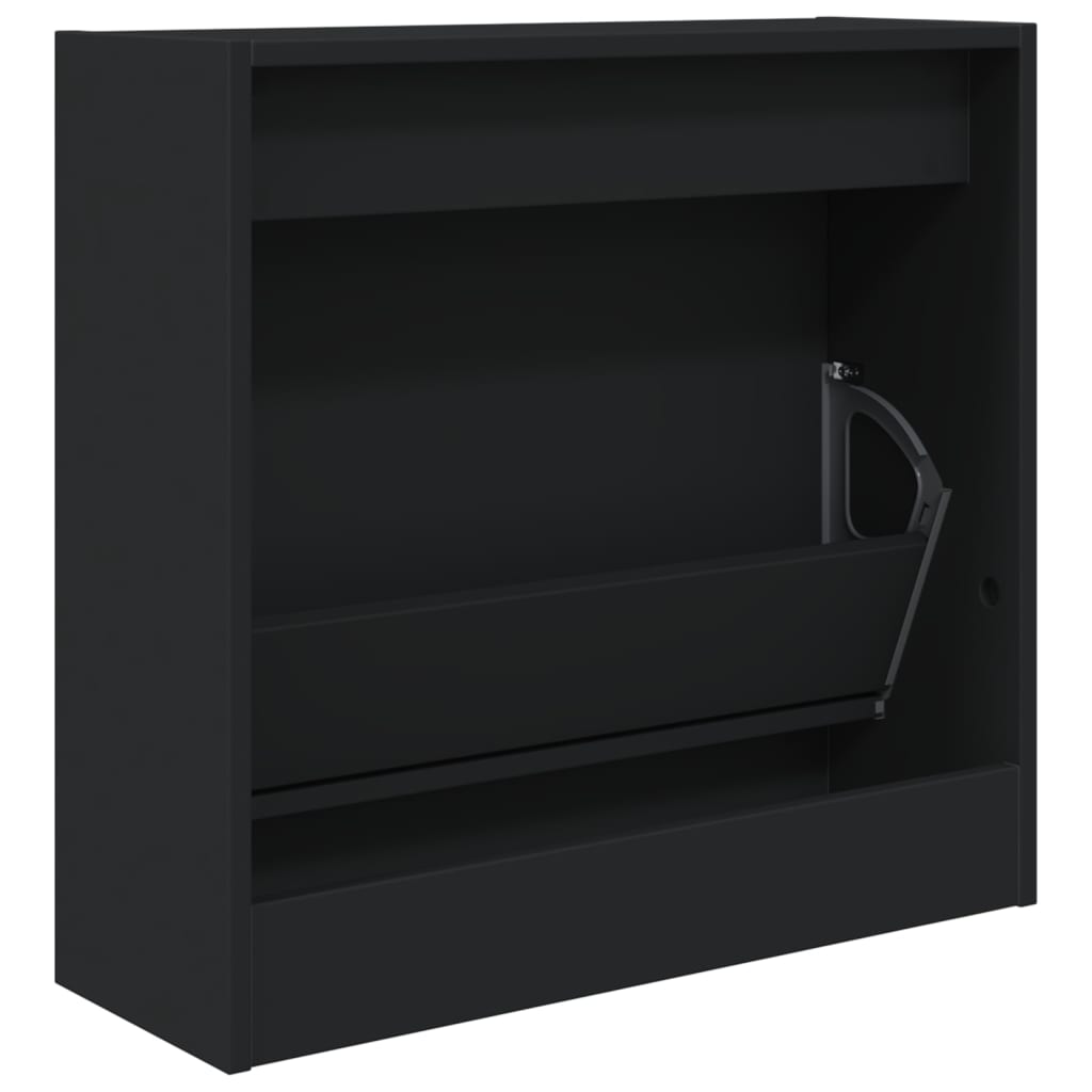Scarpiera Nera In Legno Multistrato Nero
