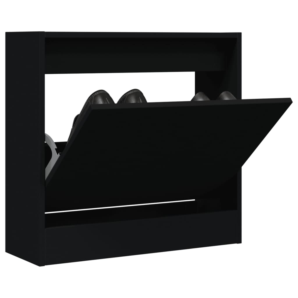Scarpiera Nera In Legno Multistrato Nero
