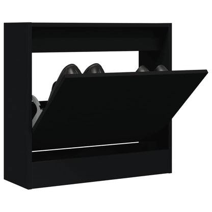 Scarpiera Nera In Legno Multistrato Nero