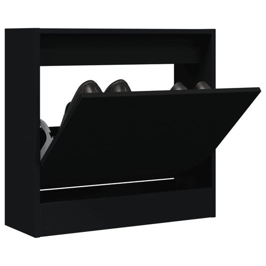 Scarpiera Nera In Legno Multistrato Nero