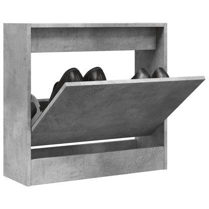 Scarpiera 60X21X163,5 Cm In Legno Multistrato Grigio Cemento