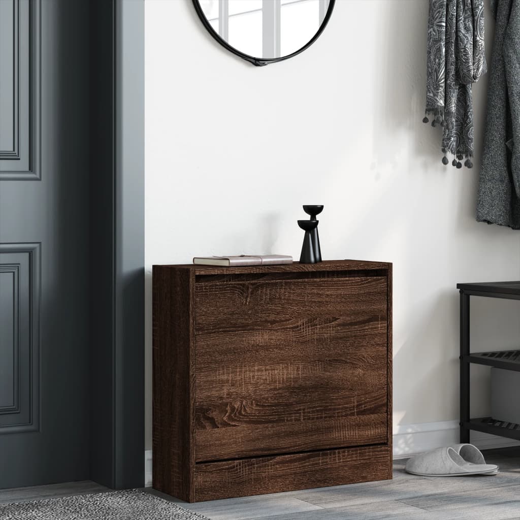 Scarpiera In Legno Multistrato Rovere Marrone