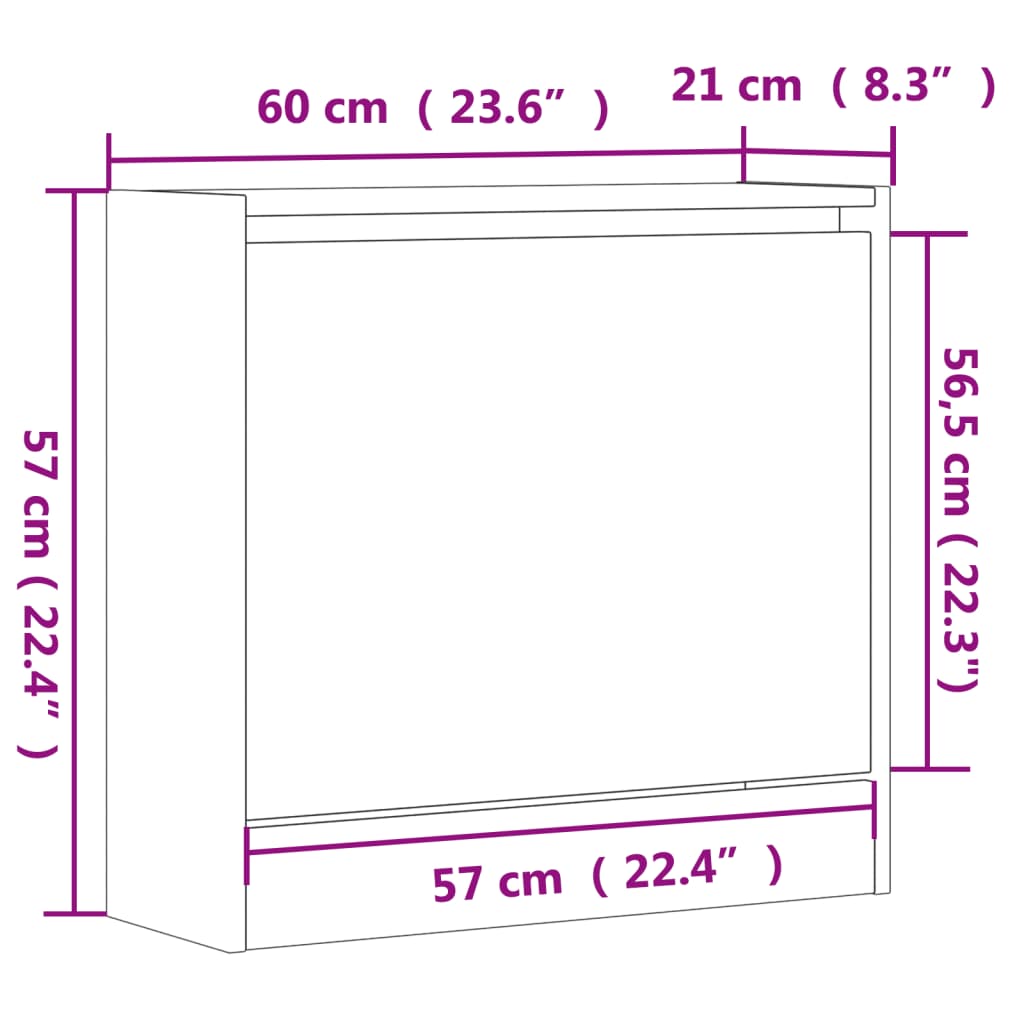 Scarpiera In Legno Multistrato Rovere Marrone