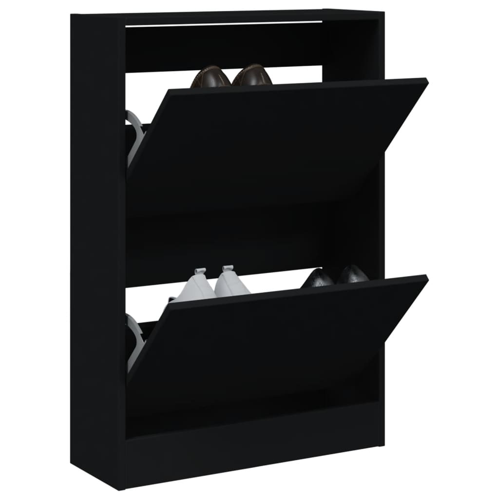 Scarpiera Nera In Legno Multistrato Nero