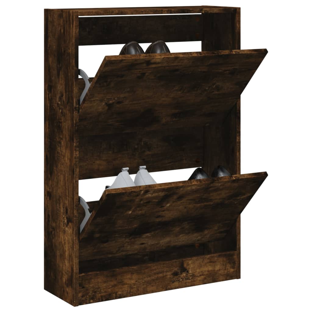Scarpiera In Legno Multistrato Rovere Fumo