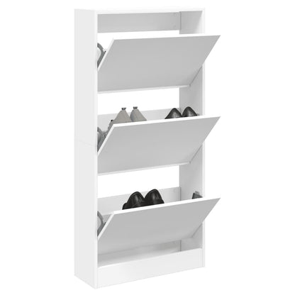 Scarpiera Bianca In Legno Multistrato Bianco