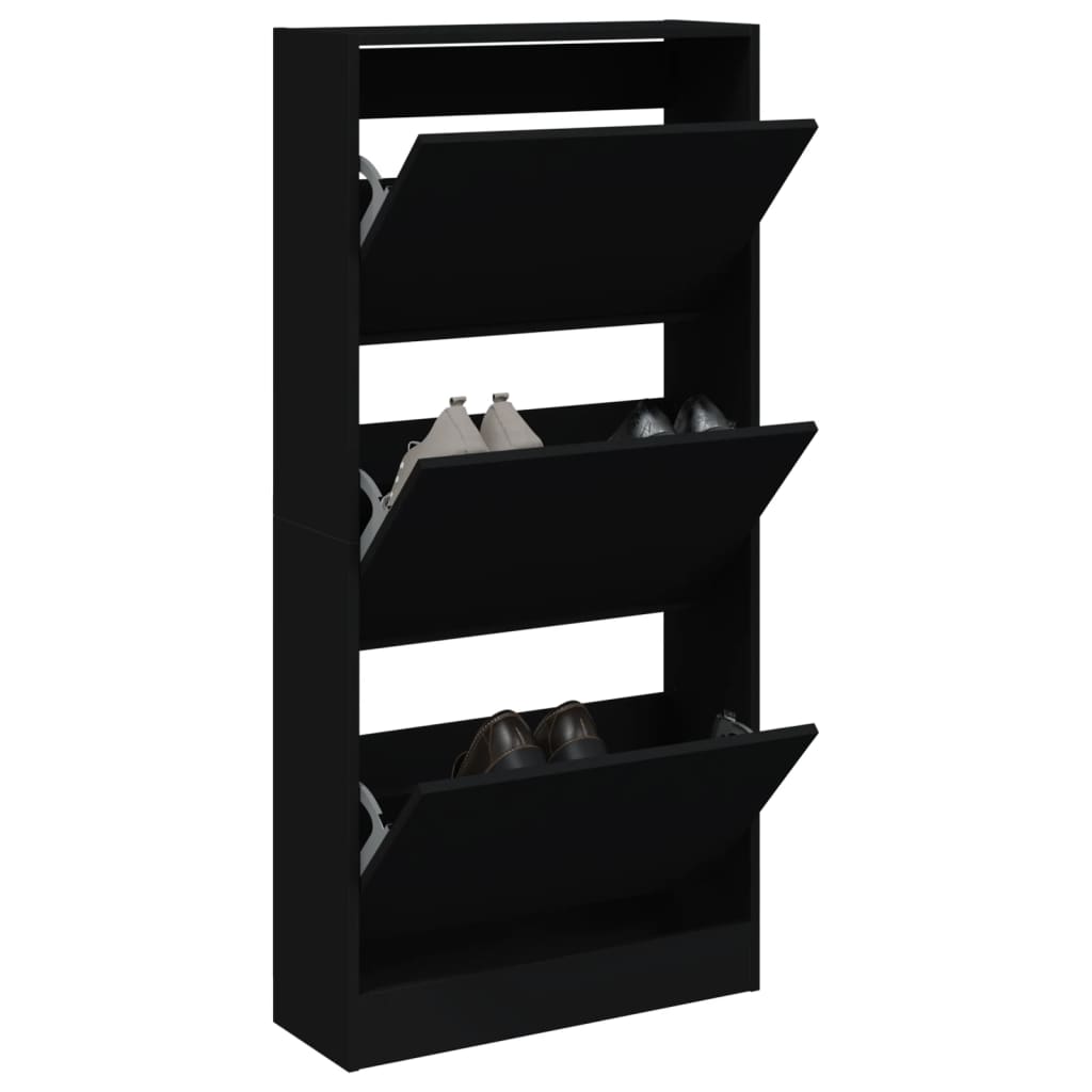 Scarpiera Nera In Legno Multistrato Nero