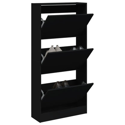 Scarpiera Nera In Legno Multistrato Nero