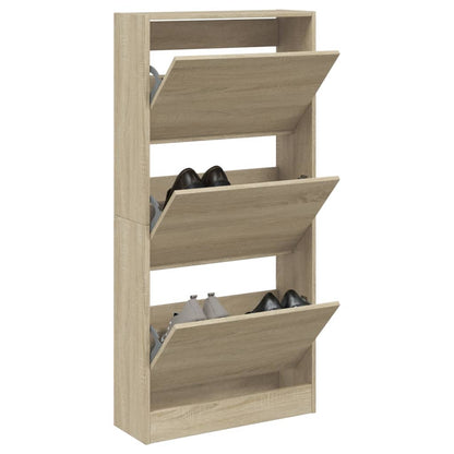 Scarpiera 80X21X87,5 Cm In Legno Multistrato Rovere Sonoma