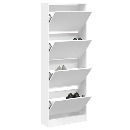 Scarpiera Bianca In Legno Multistrato Bianco