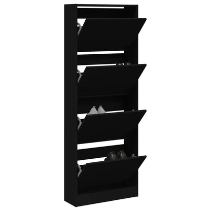 Scarpiera Nera In Legno Multistrato Nero