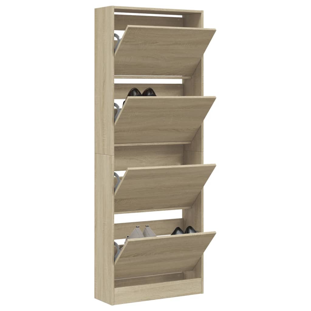 Scarpiera 80X21X87,5 Cm In Legno Multistrato Rovere Sonoma