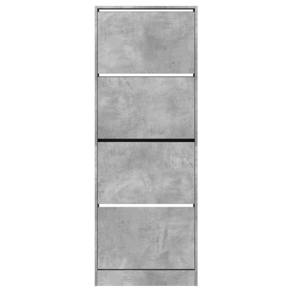 Scarpiera 60X21X163,5 Cm In Legno Multistrato Grigio Cemento