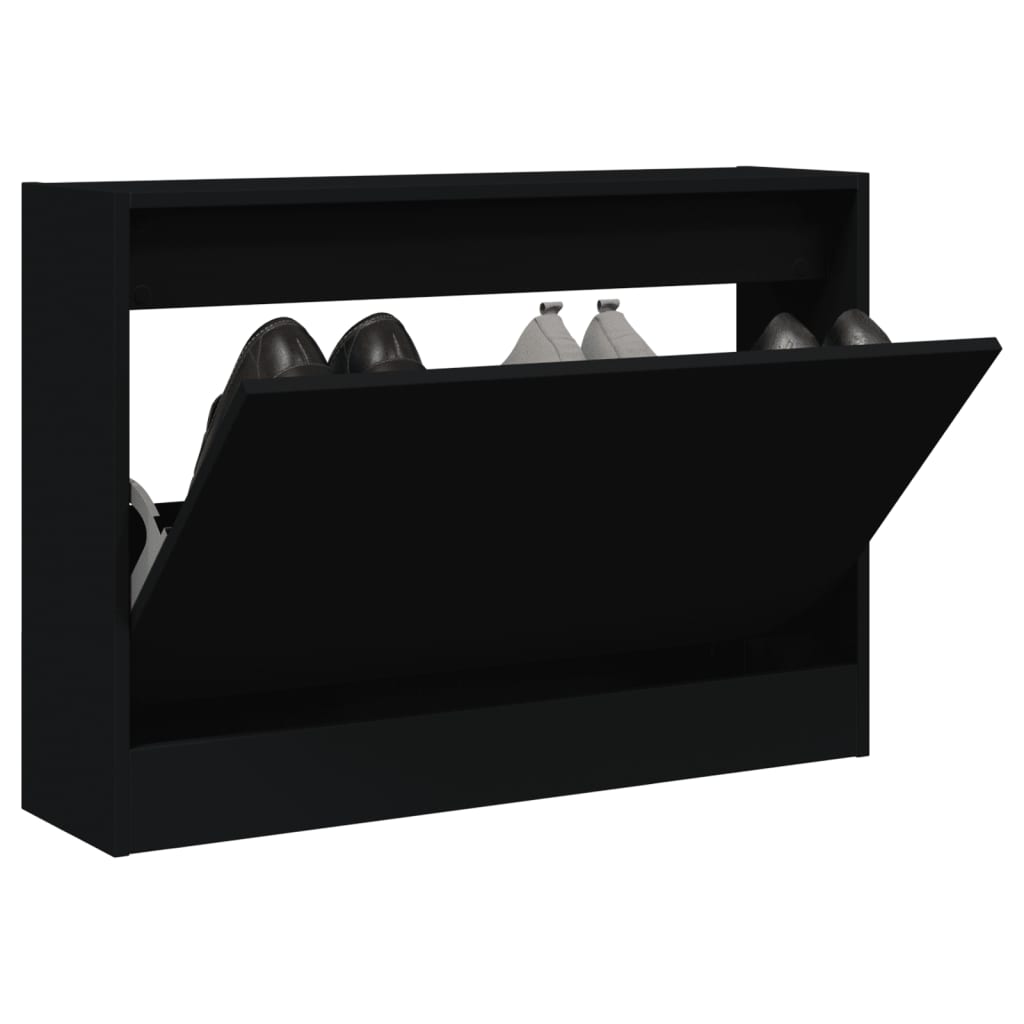 Scarpiera Nera In Legno Multistrato Nero