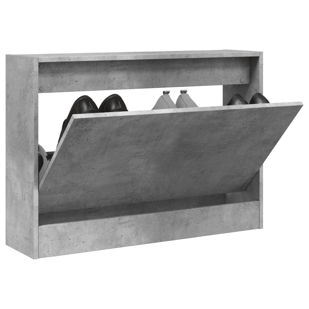 Scarpiera 60X21X163,5 Cm In Legno Multistrato Grigio Cemento