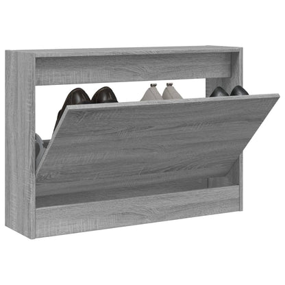 Scarpiera 60X34X96,5 Cm In Legno Multistrato Grigio Sonoma