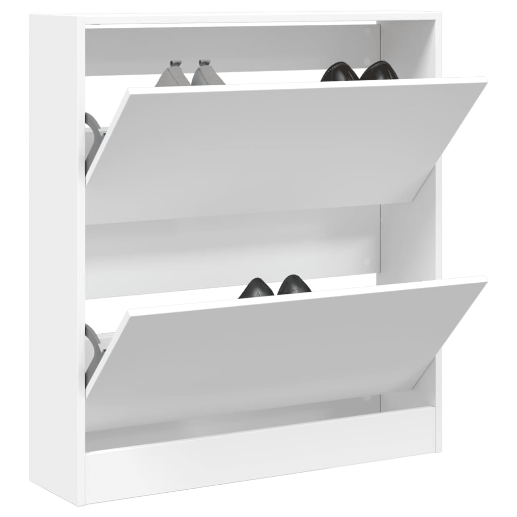 Scarpiera Bianca In Legno Multistrato Bianco