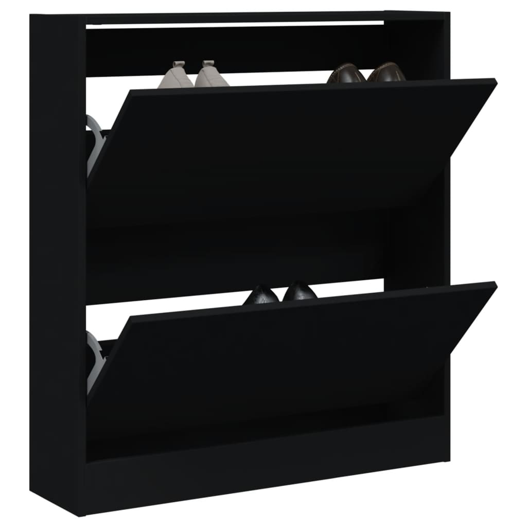 Scarpiera Nera In Legno Multistrato Nero