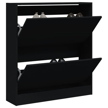 Scarpiera Nera In Legno Multistrato Nero
